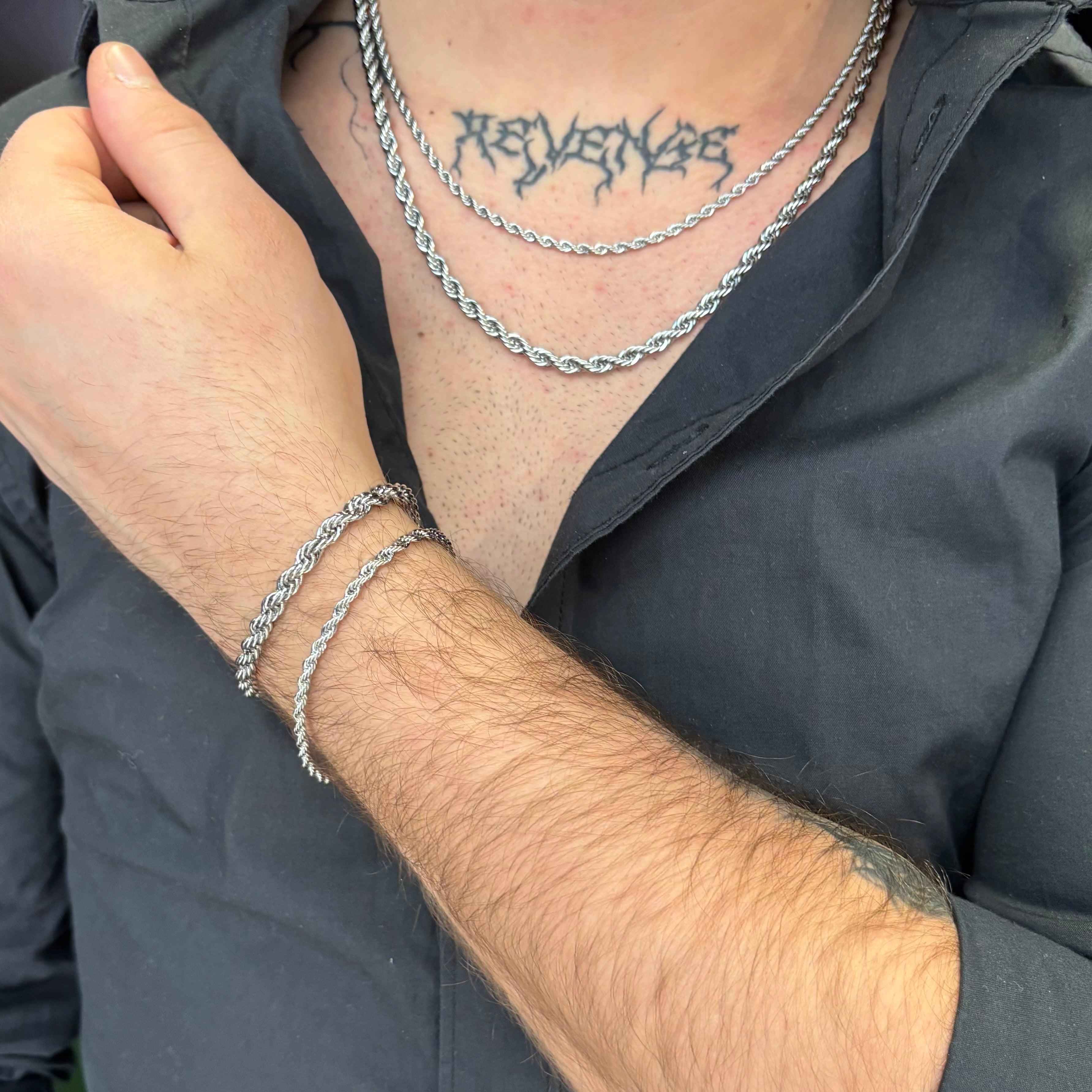 Collana Treccia Argento - Image 11