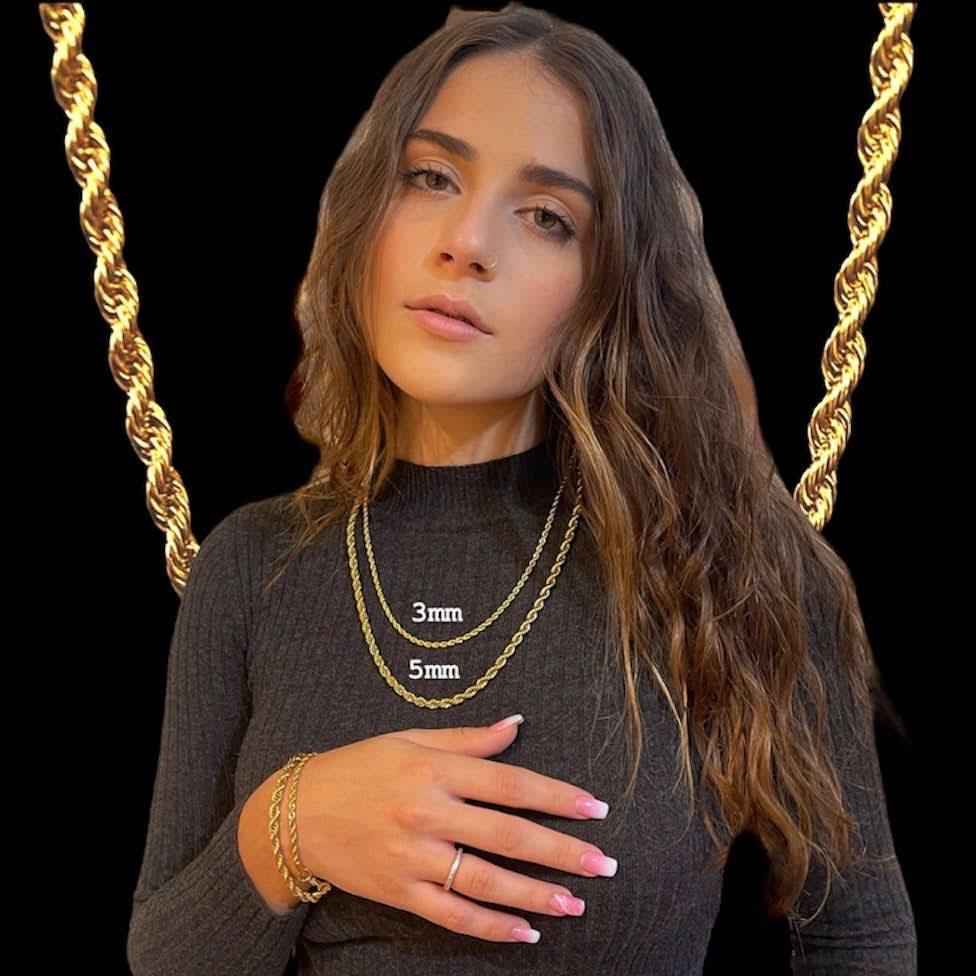 Collana Treccia Oro - Image 7
